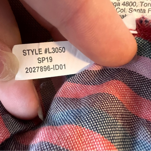 Madewell stripe tank top with bow detail style #L3050 size 4 - Picture 10 of 10